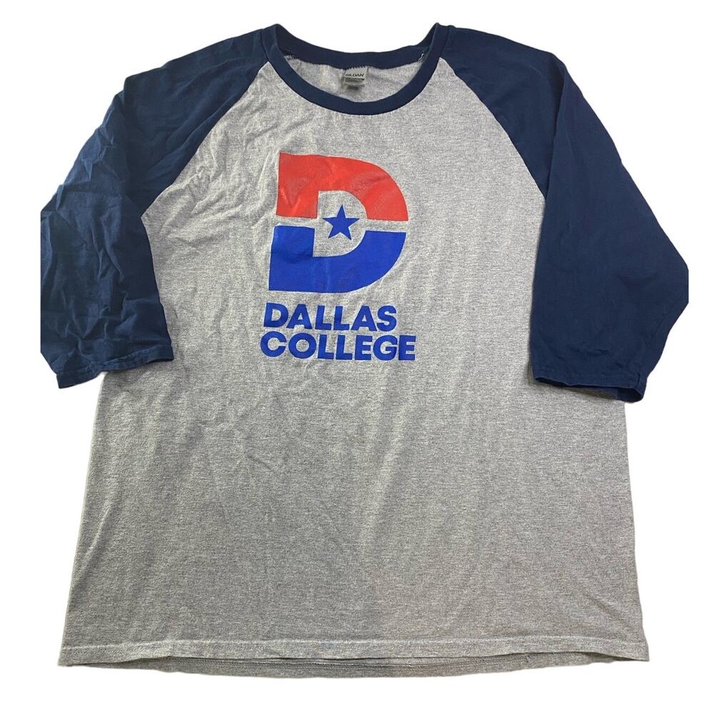 Dallas College T-Shirt Unisex Gray/Blue Size XL